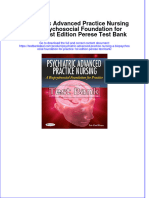 Psychiatric Advanced Practice Nursing A Biopsychosocial Foundation For Practice 1st Edition Perese Test Bank Instant Download All Chapter