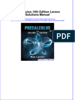 Precalculus 10th Edition Larson Solutions Manual Instant Download All Chapter