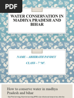 Water Conservation in Madhya Pradesh and Bihar