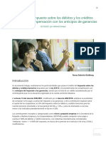 El Crédito Del Impuesto Sobre Los Débitos y Los Créditos Bancarios, y La Compensación Con Los Anticipos de Ganancias