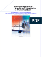 Financial Reporting Financial Statement Analysis and Valuation 7th Edition Whalen Test Bank Instant Download All Chapter