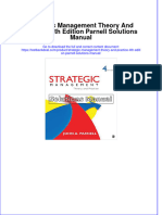 Strategic Management Theory and Practice 4th Edition Parnell Solutions Manual Instant Download All Chapter