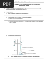 Experiment 53.1 Determine The Conc. of NaOCl in A Household Bleach (Student Version)