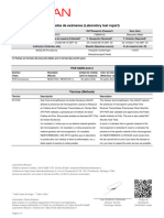 Resultados de Exámenes (Laboratory Test Report) : PCR Sars-Cov-2