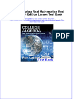 College Algebra Real Mathematics Real People 7th Edition Larson Test Bank Instant Download All Chapter