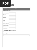 2023 Initiative Grant Application Sample Form