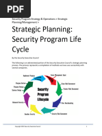 Strategic Planning - Security Program Life Cycle