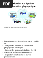 Introduction Aux SIG Cours + TD