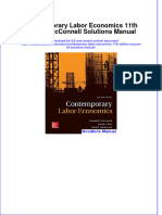 Contemporary Labor Economics 11th Edition McConnell Solutions Manual Instant Download All Chapter