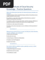 CCSK Practice Questions