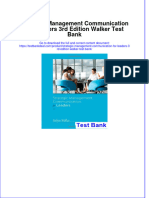 Strategic Management Communication For Leaders 3rd Edition Walker Test Bank Instant Download All Chapter