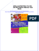 Health Safety and Nutrition For The Young Child 9th Edition Marotz Test Bank Instant Download All Chapter