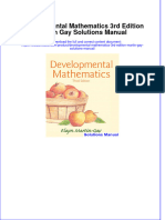 Developmental Mathematics 3rd Edition Martin Gay Solutions Manual Instant Download All Chapter