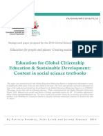 Education For Global Citizenship Education & Sustainable Development: Content in Social Science Textbooks