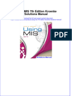 Using MIS 7th Edition Kroenke Solutions Manual Instant Download All Chapter