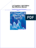 Weaving It Together 3 4th Edition Broukal Solutions Manual Instant Download All Chapter