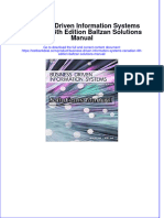 Business Driven Information Systems Canadian 4th Edition Baltzan Solutions Manual Instant Download All Chapter