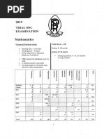 2 Unit Mathematics Trial 2019