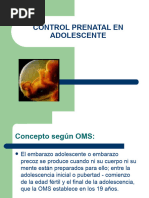 Control Prenatal en Adolescentes