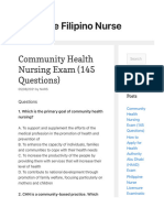 Community Health Nursing Exam (145 Questions) - The Filipino Nurse