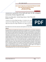 Ameliorative Potential of Rice Hull and Straw in The Ecological Restoration of Mine Degraded Soils