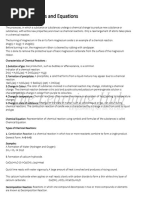 Chemical Reactions and Chemical Equations