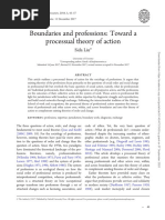 Boundaries and Professions. Toward A Processual Theory of Action