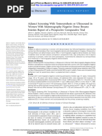 Adjunct Screening With Tomosynthesis