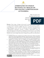 As Atribuições Do Design Instrucional Na Criação de Formações Online E Aprendizagem Autogerida