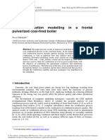 Coal Combustion Modelling in A Frontal Pulverized