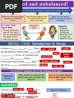 Balanced and Unbalanced Forces