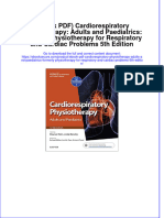 (Ebook PDF) Cardiorespiratory Physiotherapy: Adults and Paediatrics: Formerly Physiotherapy For Respiratory and Cardiac Problems 5Th Edition