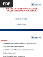 Use of Shear Wave Velocity For Foundation Design-Poulos