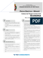 Caderno de Prova - Consultor Legislativo - Economia - Nível Superior Tipo 1 - Branca