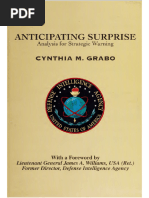 Anticipating Surprise - Analysis For Strategic Warning - Grabo, Cynthia M Goldman, Jan Center For Strategic - 2002 - (Washington, D - C - )