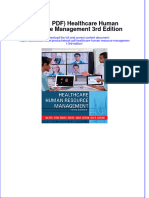 Ebook Download (Ebook PDF) Healthcare Human Resource Management 3rd Edition All Chapter