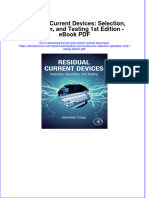 Ebook Download Residual Current Devices: Selection, Operation, and Testing 1st Edition - Ebook PDF All Chapter