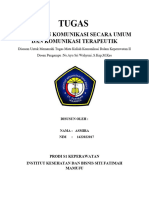 Perbedaan Komunikasi Secara Umum Dan Terapeutik Asmira Nim 1422022017