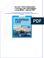 Ebook Download Business Law: Text & Exercises (MindTap Course List) 10th Edition Roger Leroy Miller - Ebook PDF All Chapter