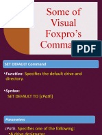 Some of Visual Foxpro's Commands