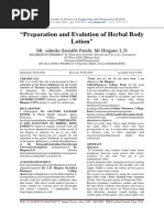 Preparation and Evalution of Herbal Body Lotion