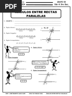 Ángulos Entre Rectas Paralelas para Segundo de Secundaria