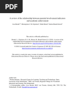 35 A Review of The Relationship Between Parental Involvement Indicators and Academic Achievement.