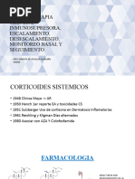 Corticoterapia Crónica, Inmunosupresora, Escalamiento, Desescalamiento