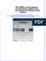 Ebook Download (Ebook PDF) CMOS: Circuit Design, Layout, and Simulation (IEEE Press Series On Microelectronic Systems) 4th Edition All Chapter