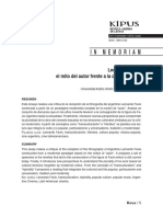 In Memoriam: Leonardo Favio: El Mito Del Autor Frente A La Crítica Cultural C L