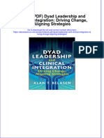 Ebook Download (Ebook PDF) Dyad Leadership and Clinical Integration: Driving Change, Aligning Strategies All Chapter