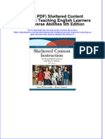 Ebook Download (Ebook PDF) Sheltered Content Instruction: Teaching English Learners With Diverse Abilities 5th Edition All Chapter