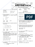 Preguntas de Examenes de Admisión Aritmetica