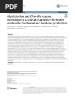 Algal-Biochar and Chlorella Vulgaris Microalgae: A Sustainable Approach For Textile Wastewater Treatment and Biodiesel Production